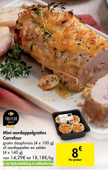 Promoties Mini-aardappelgratins carrefour - Huismerk - Carrefour  - Geldig van 16/12/2020 tot 24/12/2020 bij Carrefour