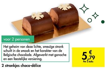 Promoties 2 stronkjes choco-délice - Huismerk - Carrefour  - Geldig van 16/12/2020 tot 24/12/2020 bij Carrefour