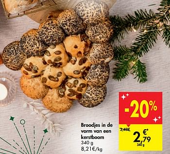 Promoties Broodjes in de vorm van een kerstboom - Huismerk - Carrefour  - Geldig van 16/12/2020 tot 24/12/2020 bij Carrefour