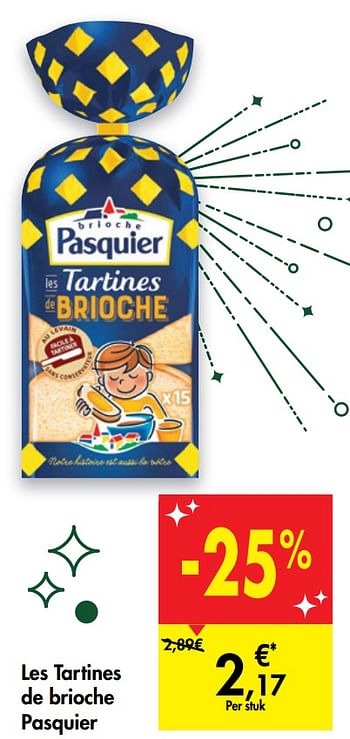 Promotions Les tartines de brioche pasquier - Brioche pasquier - Valide de 16/12/2020 à 24/12/2020 chez Carrefour