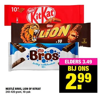 Promoties Nestlé bros lion of kitkat - Nestlé - Geldig van 14/12/2020 tot 03/01/2021 bij Big Bazar