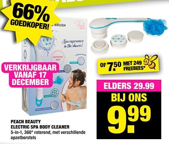 Promoties Peach beauty electric spa body cleaner - Huismerk - Big Bazar - Geldig van 14/12/2020 tot 03/01/2021 bij Big Bazar