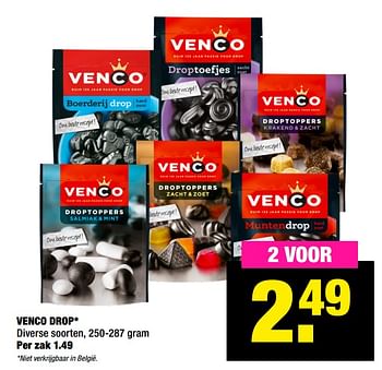 Promoties Venco drop - Venco - Geldig van 14/12/2020 tot 03/01/2021 bij Big Bazar
