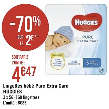 Promotions Lingettes bébé pure extra care huggies - Huggies - Valide de 15/12/2020 à 27/12/2020 chez Super Casino