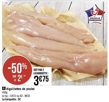 Promotions Aiguillettes de poulet - Produit Maison - Casino - Valide de 15/12/2020 à 27/12/2020 chez Super Casino