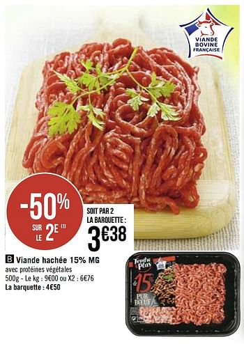 Promotions Viande hachée - Tend're & Plus - Valide de 15/12/2020 à 27/12/2020 chez Super Casino