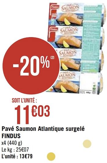 Promotions Pavé saumon atlantique surgelé findus - Findus - Valide de 15/12/2020 à 27/12/2020 chez Super Casino