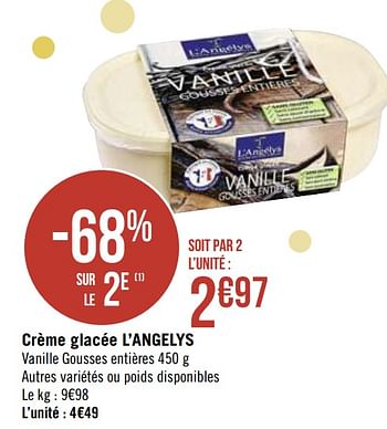 Promotions Crème glacée l`angelys - L'Angelys - Valide de 15/12/2020 à 27/12/2020 chez Super Casino