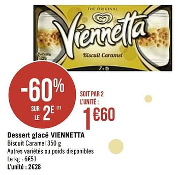 Promotions Dessert glacé viennetta - Ola - Valide de 15/12/2020 à 27/12/2020 chez Super Casino