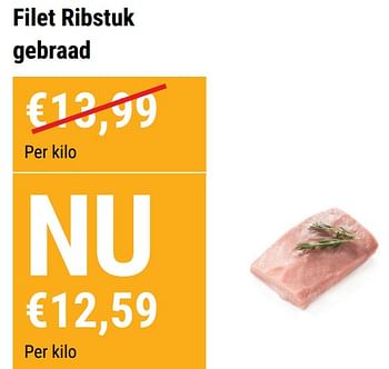 Promoties Filet ribstuk gebraad - Huismerk - Budgetslager - Geldig van 23/12/2020 tot 31/12/2020 bij Budgetslager