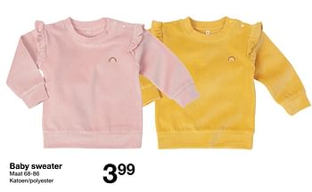 Promoties Baby sweater - Huismerk - Zeeman  - Geldig van 19/12/2020 tot 25/12/2020 bij Zeeman