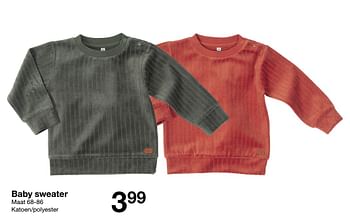 Promoties Baby sweater - Huismerk - Zeeman  - Geldig van 19/12/2020 tot 25/12/2020 bij Zeeman