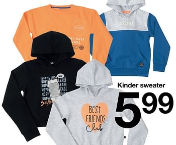 Promoties Kinder sweater - Huismerk - Zeeman  - Geldig van 19/12/2020 tot 25/12/2020 bij Zeeman