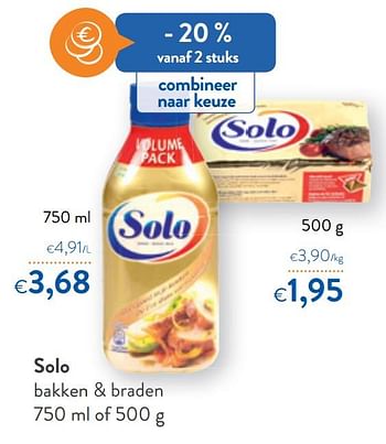 Promoties Solo bakken + braden - Solo - Geldig van 16/12/2020 tot 31/12/2020 bij OKay