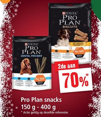 Promotions Pro plan snacks 2de aan 70% - Purina - Valide de 28/12/2020 à 03/01/2021 chez Maxi Zoo