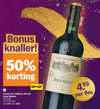 Promoties Grand vin château portal haut-médoc - Rode wijnen - Geldig van 21/12/2020 tot 27/12/2020 bij Albert Heijn