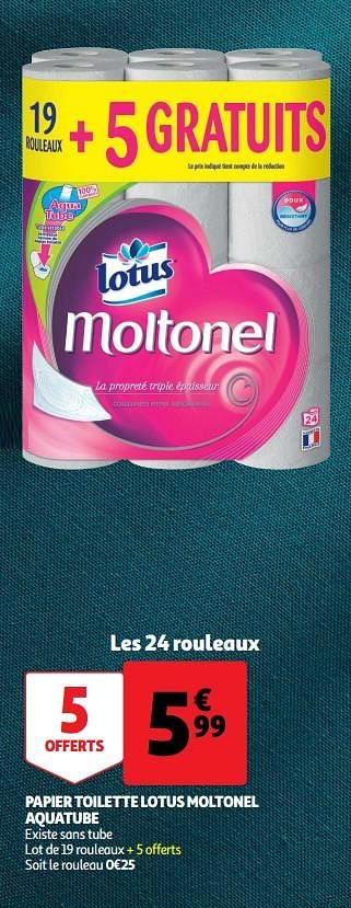 Papier toilette Lotus Moltonel gratuit
