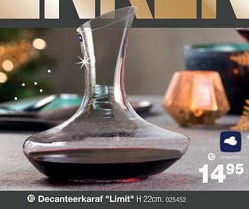 Promotions Decanteerkaraf limit - Produit Maison - Home & Co - Valide de 15/12/2020 à 31/12/2020 chez Home & Co