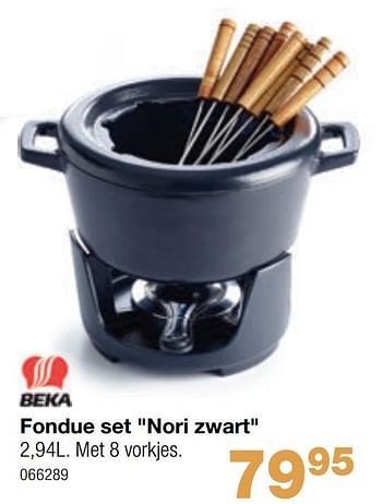 Promoties Fondue set nori zwart - Beka - Geldig van 15/12/2020 tot 31/12/2020 bij Home & Co
