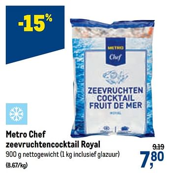 Promoties Metro chef zeevruchtencocktail royal - Huismerk - Makro - Geldig van 30/12/2020 tot 12/01/2021 bij Makro