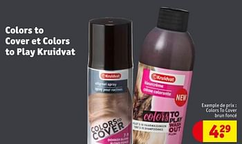 Promoties Colors to cover brun foncé - Huismerk - Kruidvat - Geldig van 19/12/2020 tot 27/12/2020 bij Kruidvat