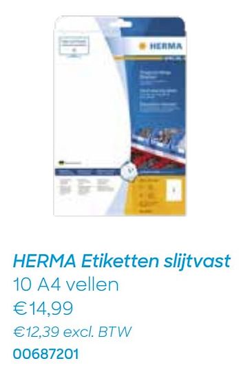 Promoties Herma etiketten slijtvast - Herma - Geldig van 28/12/2020 tot 30/03/2021 bij Ava