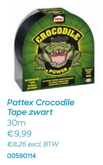 Promoties Pattex crocodile tape zwart - Pattex - Geldig van 28/12/2020 tot 30/03/2021 bij Ava