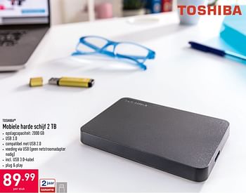 Sluimeren attribuut roddel Toshiba Toshiba mobiele harde schijf 2 tb - Promotie bij Aldi