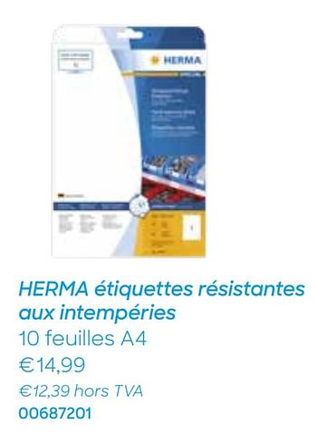 Promotions Herma étiquettes résistantes aux intempéries - Herma - Valide de 28/12/2020 à 30/03/2021 chez Ava