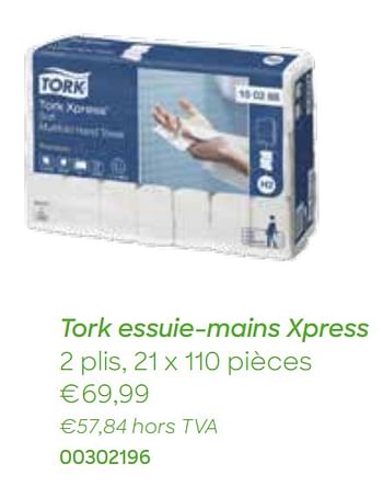 Promotions Tork essuie-mains xpress - Tork - Valide de 28/12/2020 à 30/03/2021 chez Ava