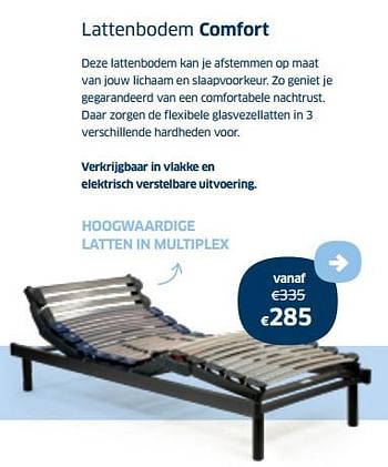Promoties Lattenbodem comfort - Huismerk - Sleeplife - Geldig van 04/01/2021 tot 13/02/2021 bij Sleeplife