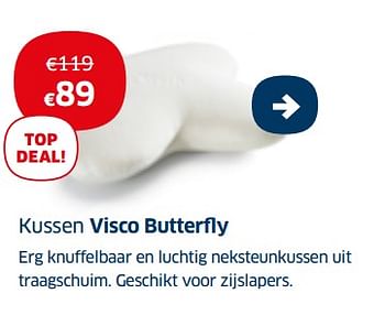 Promoties Kussen visco butterfly - Huismerk - Sleeplife - Geldig van 04/01/2021 tot 13/02/2021 bij Sleeplife