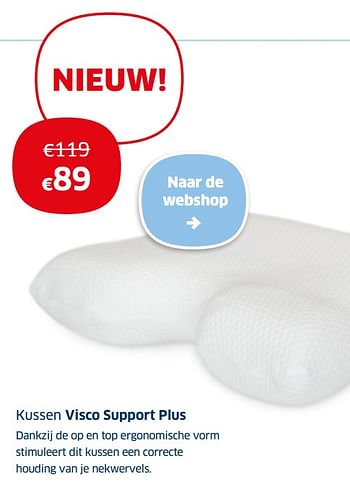 Promoties Kussen visco support plus - Huismerk - Sleeplife - Geldig van 04/01/2021 tot 13/02/2021 bij Sleeplife