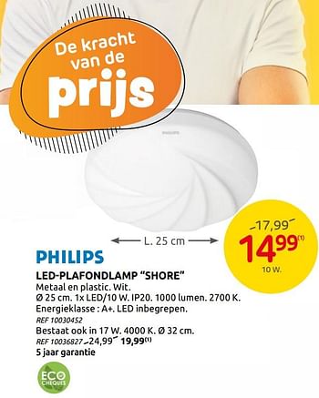 Promoties Led-plafondlamp shore - Philips - Geldig van 06/01/2021 tot 30/01/2021 bij Brico