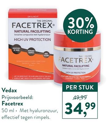 Promoties Facetrex - Vedax - Geldig van 28/12/2020 tot 24/12/2021 bij Holland & Barret