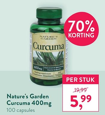 Promoties Nature`s garden curcuma - Nature's Garden - Geldig van 28/12/2020 tot 24/12/2021 bij Holland & Barret