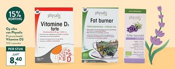 Promotions Vitamine d3 - Physalis - Valide de 28/12/2020 à 24/12/2021 chez Holland & Barret