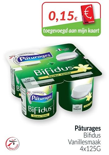Promoties Pâturages bifidus vanillesmaak - Paturages - Geldig van 01/01/2021 tot 31/01/2021 bij Intermarche
