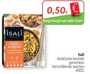 Promoties Isali aziatische bereide gerechten - Isali - Geldig van 01/01/2021 tot 31/01/2021 bij Intermarche