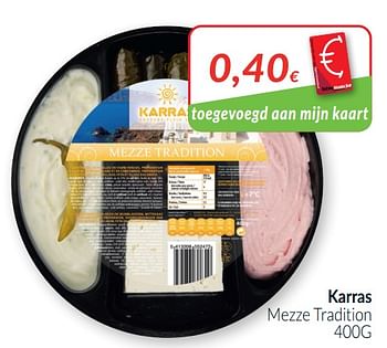Promoties Karras mezze tradition - Karras - Geldig van 01/01/2021 tot 31/01/2021 bij Intermarche