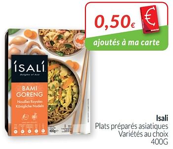 Promoties Isali plats préparés asiatiques - Isali - Geldig van 01/01/2021 tot 31/01/2021 bij Intermarche