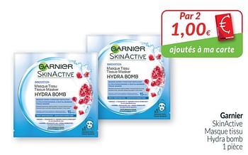 Promotions Garnier skinactive masque tissu hydra bomb - Garnier - Valide de 01/01/2021 à 31/01/2021 chez Intermarche