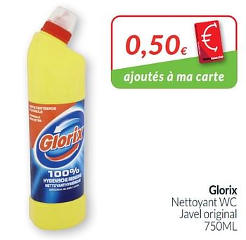 Promotions Glorix nettoyant wc javel original - Glorix - Valide de 01/01/2021 à 31/01/2021 chez Intermarche