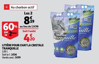 Tranquille Litiere Pour Chat La Cristale Tranquille En Promotion Chez Auchan Ronq