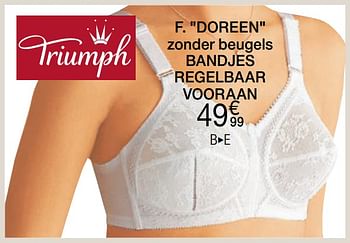 Promoties Doreen zonder beugels bandjes regelbaar vooraan - Triumph - Geldig van 29/12/2020 tot 31/01/2021 bij Damart