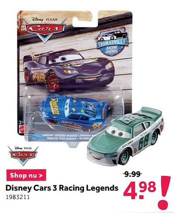 Promoties Disney cars 3 racing legends - Disney - Geldig van 28/12/2020 tot 17/01/2021 bij Intertoys