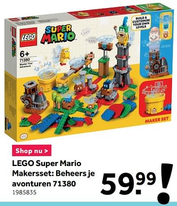 Promoties Lego super mario makersset: beheers je avonturen 71380 - Lego - Geldig van 28/12/2020 tot 17/01/2021 bij Intertoys