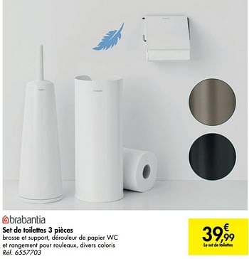 Brabantia Set de toilettes 3 pièces - En promotion chez Carrefour