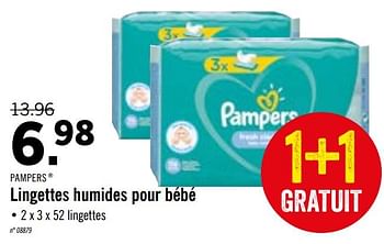 Pampers Lingettes Humides Pour Bebe En Promotion Chez Lidl