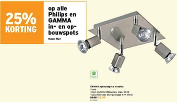 Promoties Gamma opbouwspots messina - Gamma - Geldig van 06/01/2021 tot 19/01/2021 bij Gamma